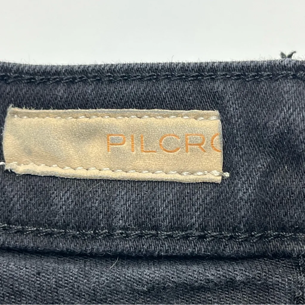 Anthropologie Pilcro The Icon Flare Leg‎ Womens Size 25 Black Denim Jean Pockets - Image 2