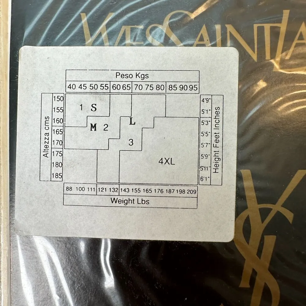 Yves Saint Laurent YSL Vintage Brown Transparent Collant Strumpfhose Tights 2 - Image 2