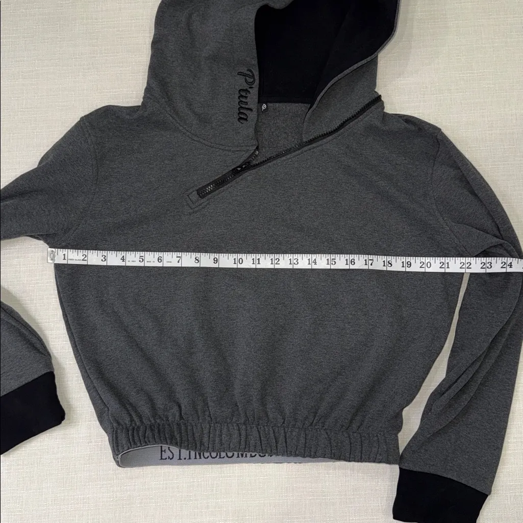 P'tula Gray Crop Hoodie Size M - Image 5