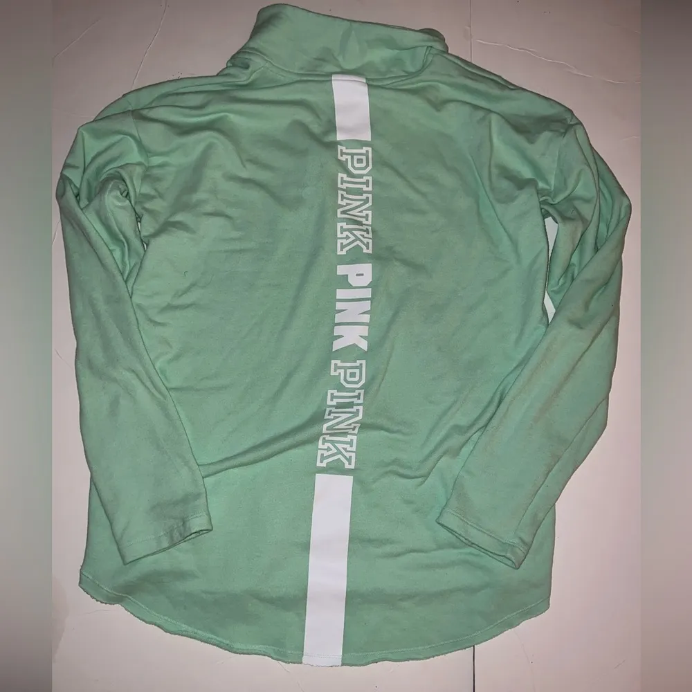 VS PINK Mint Chip Ice Cream Green 1/4 Zip Size M - Image 2