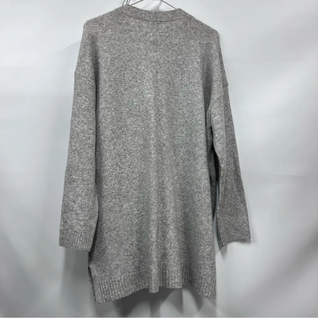 Talbots Plus 1x Light Gray Cardigan Sweater wool alpaca button up pearl buttons - Image 6