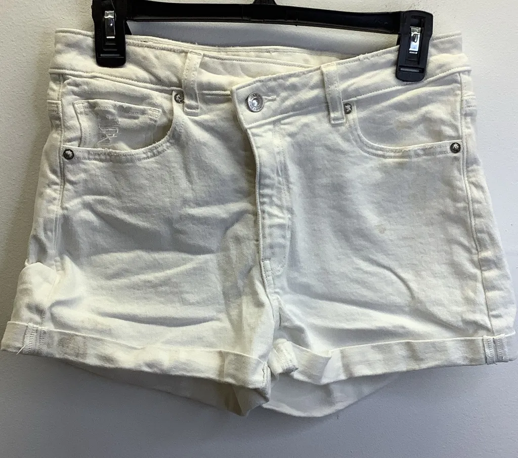 American Eagle Outfitters Size 6 Women's White Jean Shorts, Preloved - Image 1