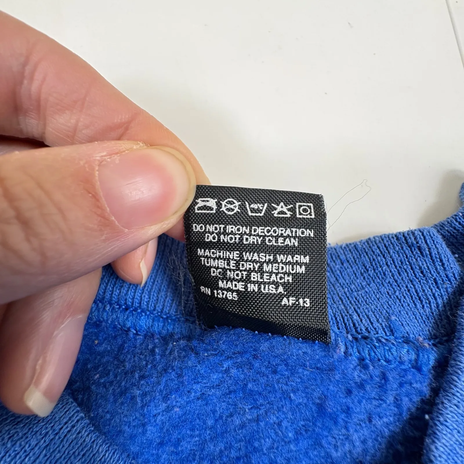 Vintage Screen Stars Deer Landscape Sweatshirt Blue Graphic Crewneck Made USA M‎ Size M - Image 7