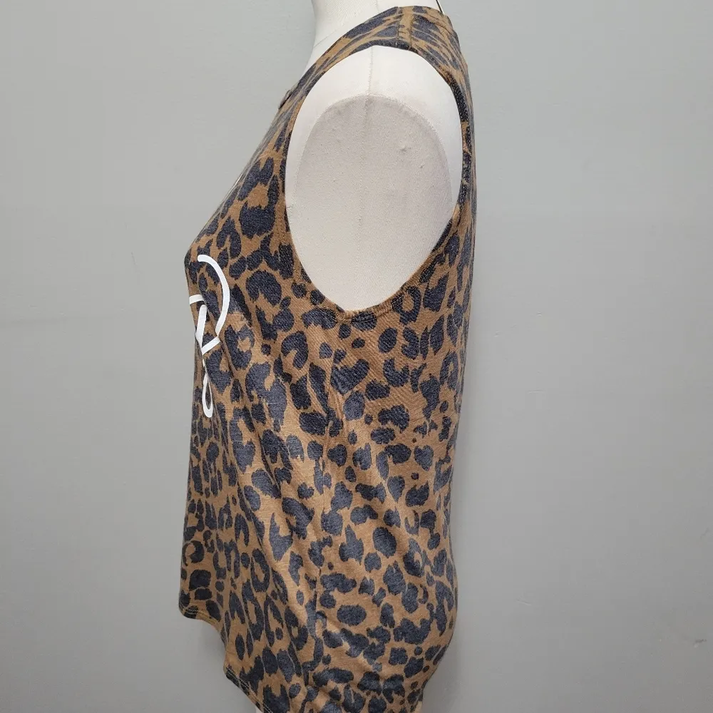 Zutter leopard print "Girl Gang" tank size small - Image 3