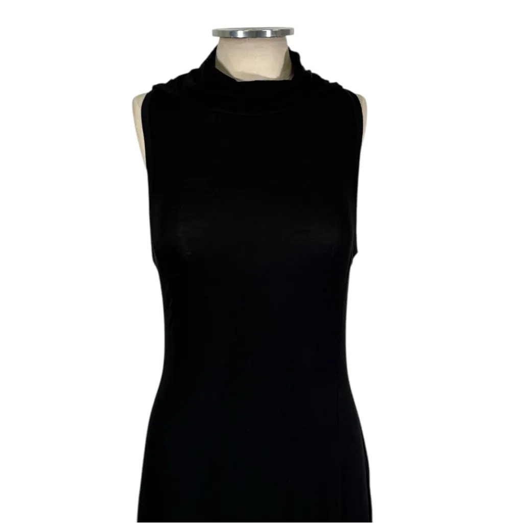 Halara Ribbed Hooded High Neck Sleeveless Cut Out Tie Back Dress Size Large - Image 5