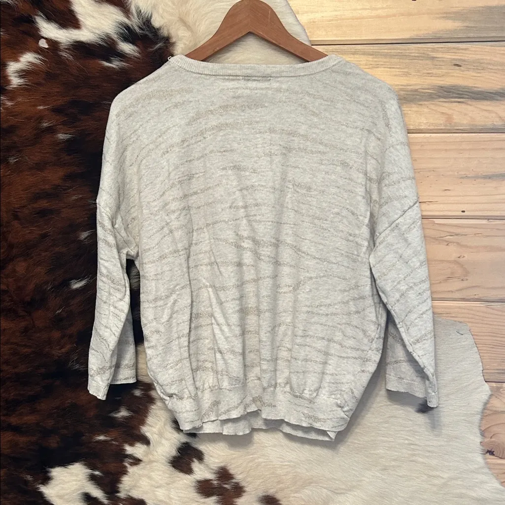 Democracy  Cream Crew Neck Sweater Size M - Image 6