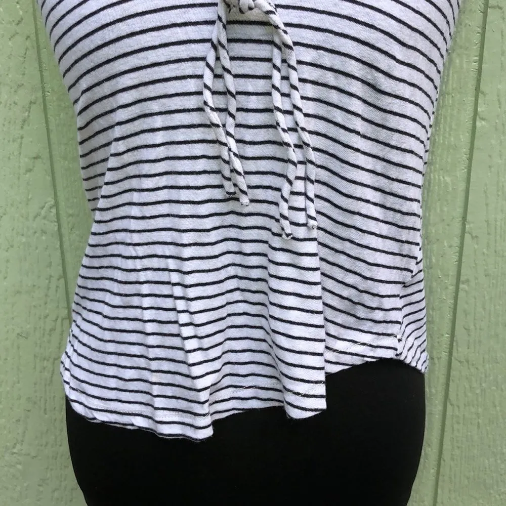 Skies Are Blue Sleeveless Striped Crop Top S - Image 3
