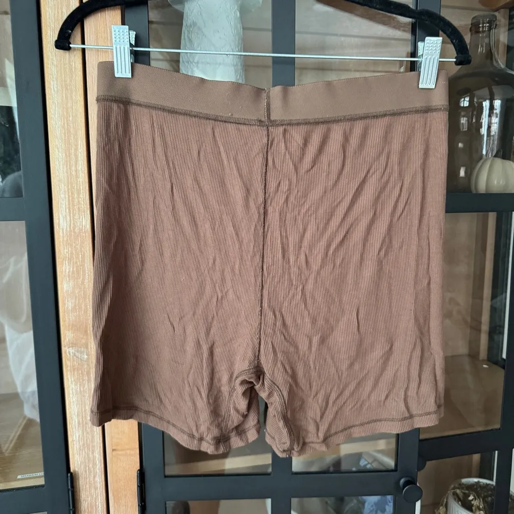 SKIMS modal Ribbed boxers boyfriend jasper high waisted shorts lounge logo - Image 5