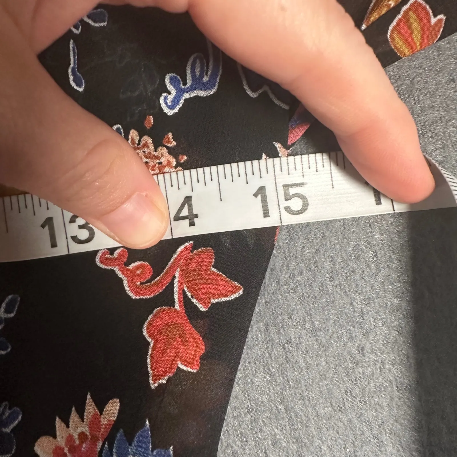 Anthro HD in Paris Maxi Dress Womens US 4 Sheer Floral Chiffon Cottage Peasant - Image 7