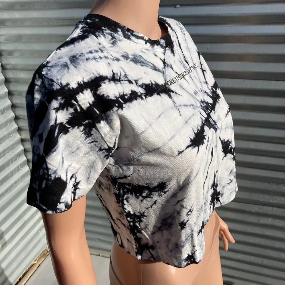 NWT Zara Tie Dye Cropped T-Shirt 100% Cotton - Image 6