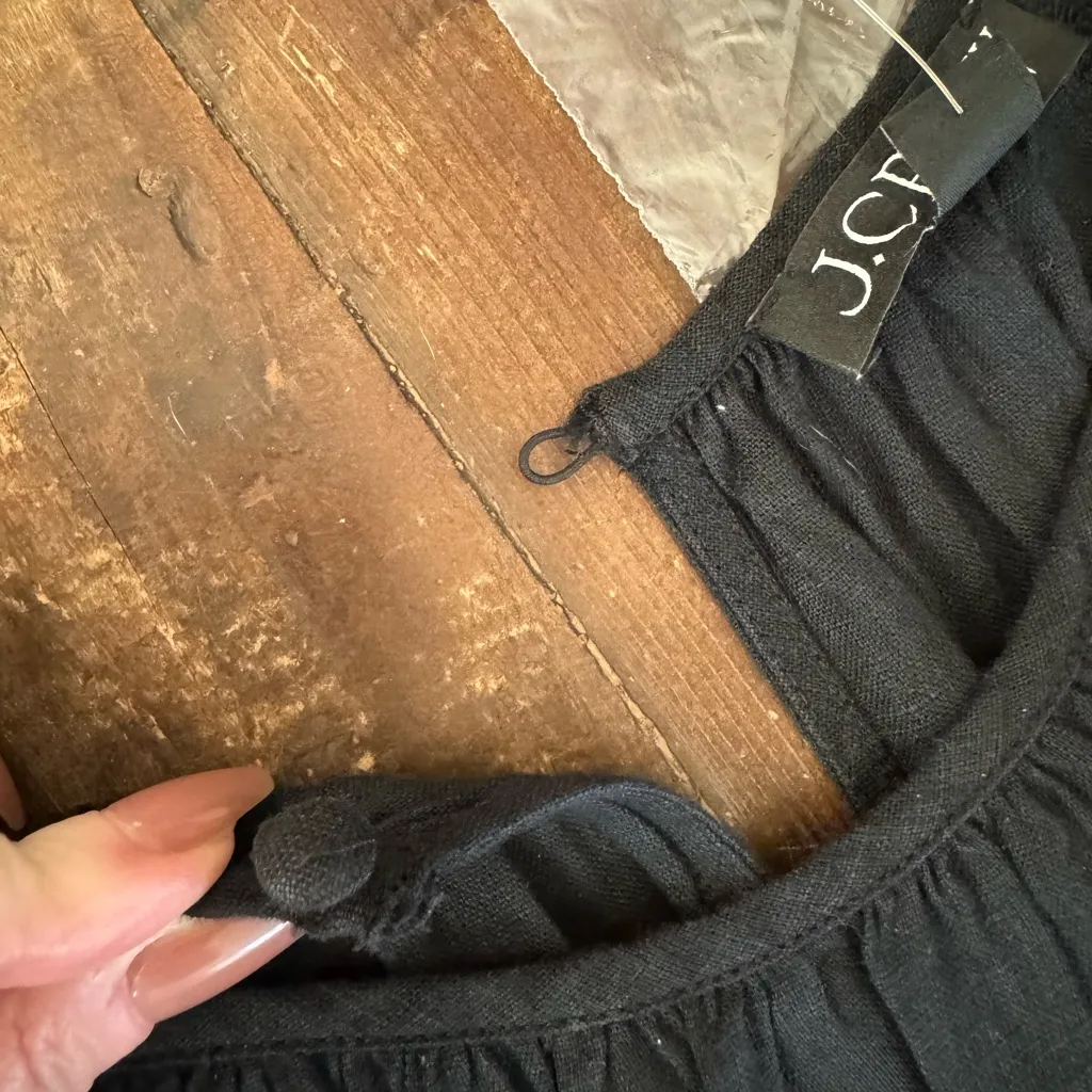 NEW! J.Crew Palermo Smocked-Waist Mini Dress in Washed Black - Image 6