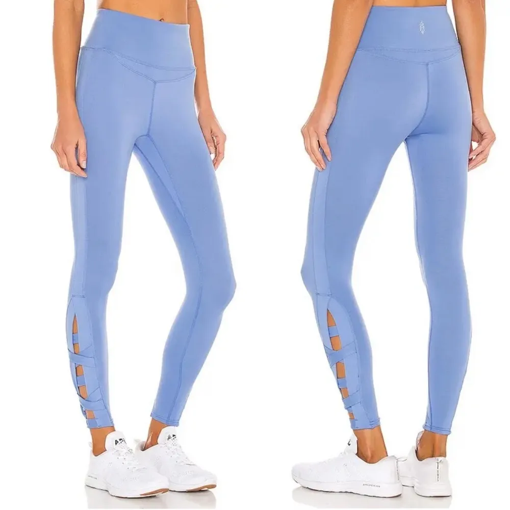 Free People Movement Very Prairie High Rise Leggings: Corsican Sea Light Blue - Image 3