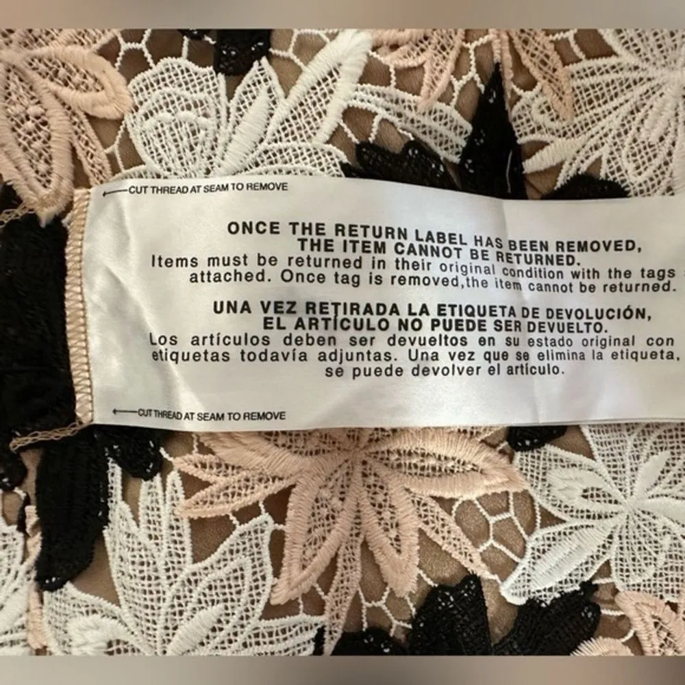 Anthropologie‎ Dress The Population Ines Embroidered Lace Flounce Dress Sz S NEW - Image 11