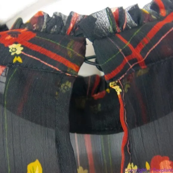 Eloquii floral print shift dress ruffle neck‎ flare long sleeve, 14 - Image 16