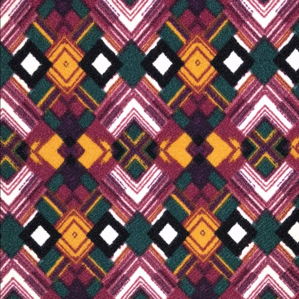 LuLaRoe NWT Size 2XL Purple & Golden Yellow Geometric Print Pencil Cassidy Skirt - Image 4