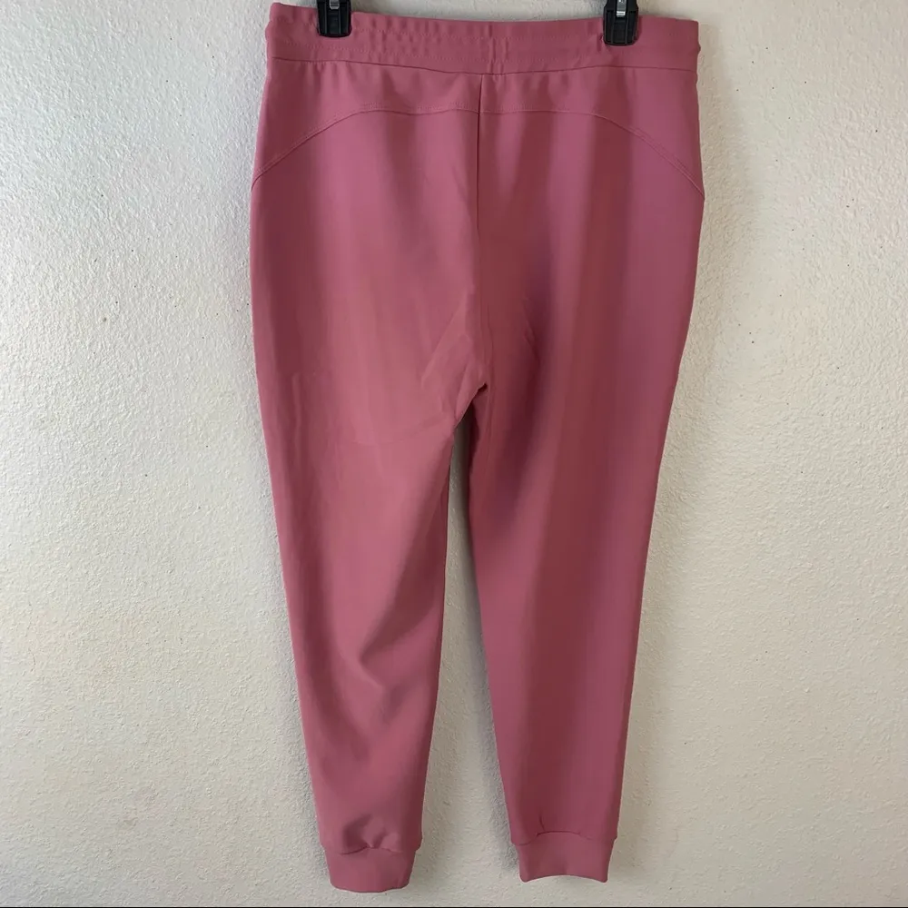 Joggers stretchable drawstring pants with side pockets women’s Size Large Pink - Image 4