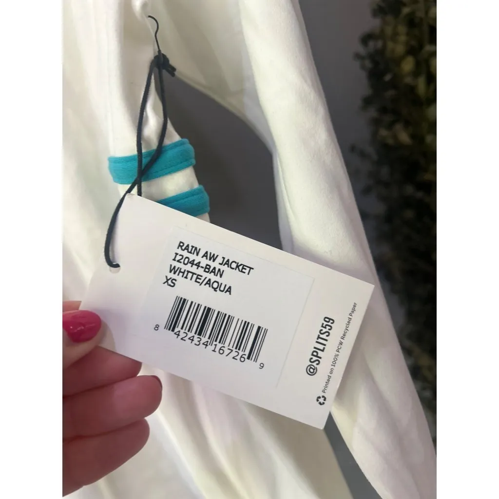 Splits59 Rain Airweight Jacket White Aqua Womens Size XS - Image 7