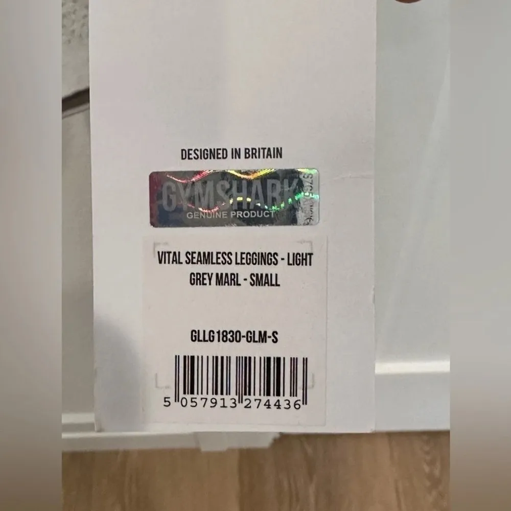 NWT Gymshark Vital Seamless Leggings Small Light Gray Marl High Waisted Sporty - Image 5