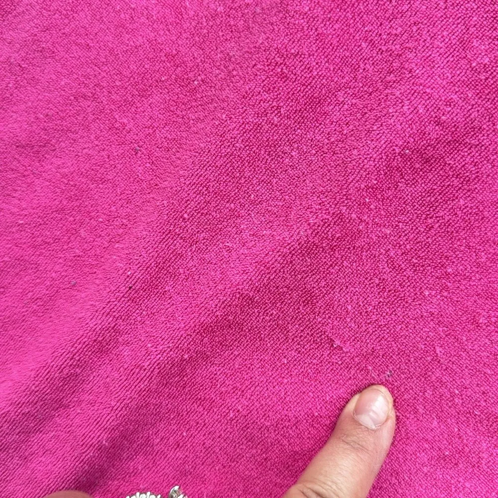 Blu Chic Y2K Terry Cloth Ruched Zip Up Hoodie Pink Small Size undefined - Image 8