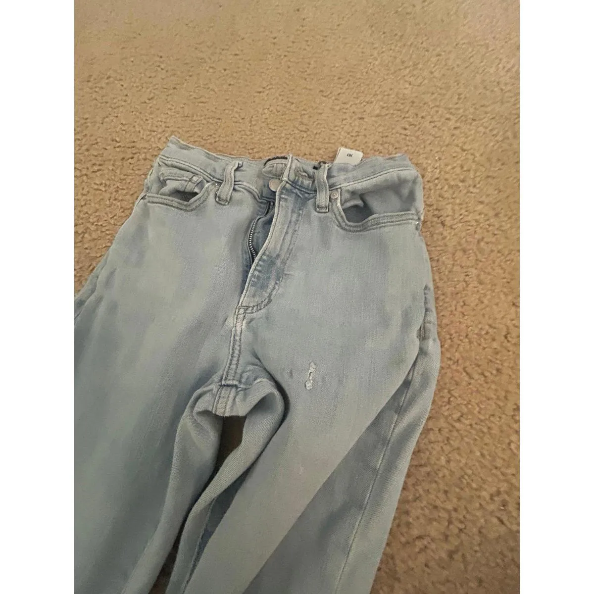Banana republic jeans pants size 27 high rise flare Blue - Image 4