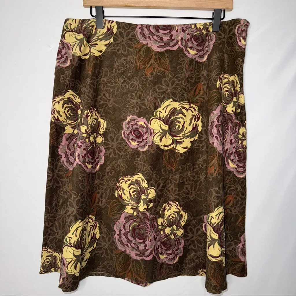 St John’s Bay Floral‎ Corduroy Skirt Cottage Fairy 100% Cotton - Image 2