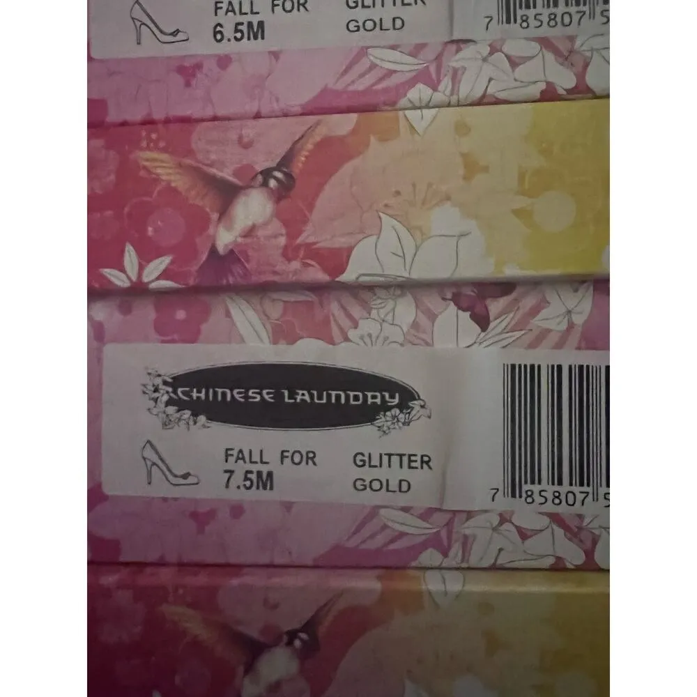 Chinese Laundry Fall for Glitter Women’s Heels Gold Size 8.5 M New in Box - Image 10