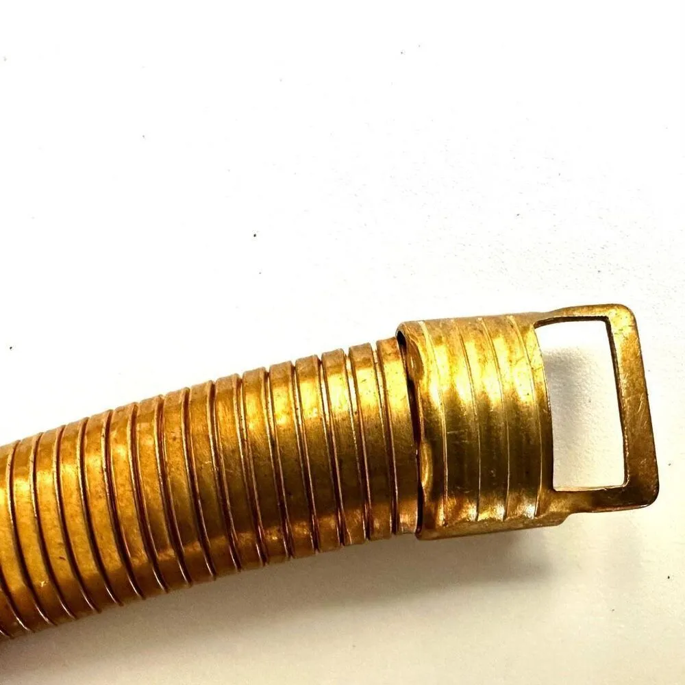 Vintage Gold Tone butterfly Stretch Waist Belt Gold - Image 6