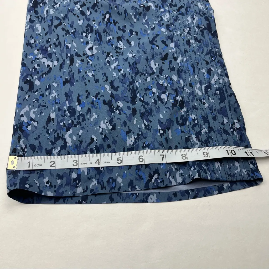 Athleta Avenue Printed Wide Leg Crop Pant Allure Navy‎ Blue Womens SZ 8 Athletic - Image 10