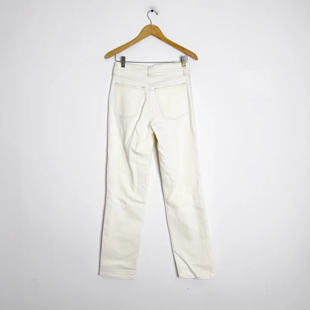 Abercrombie & Fitch The 90s Straight Low Rise Jeans – Women’s Size 27 / 4 Ivory - Image 2