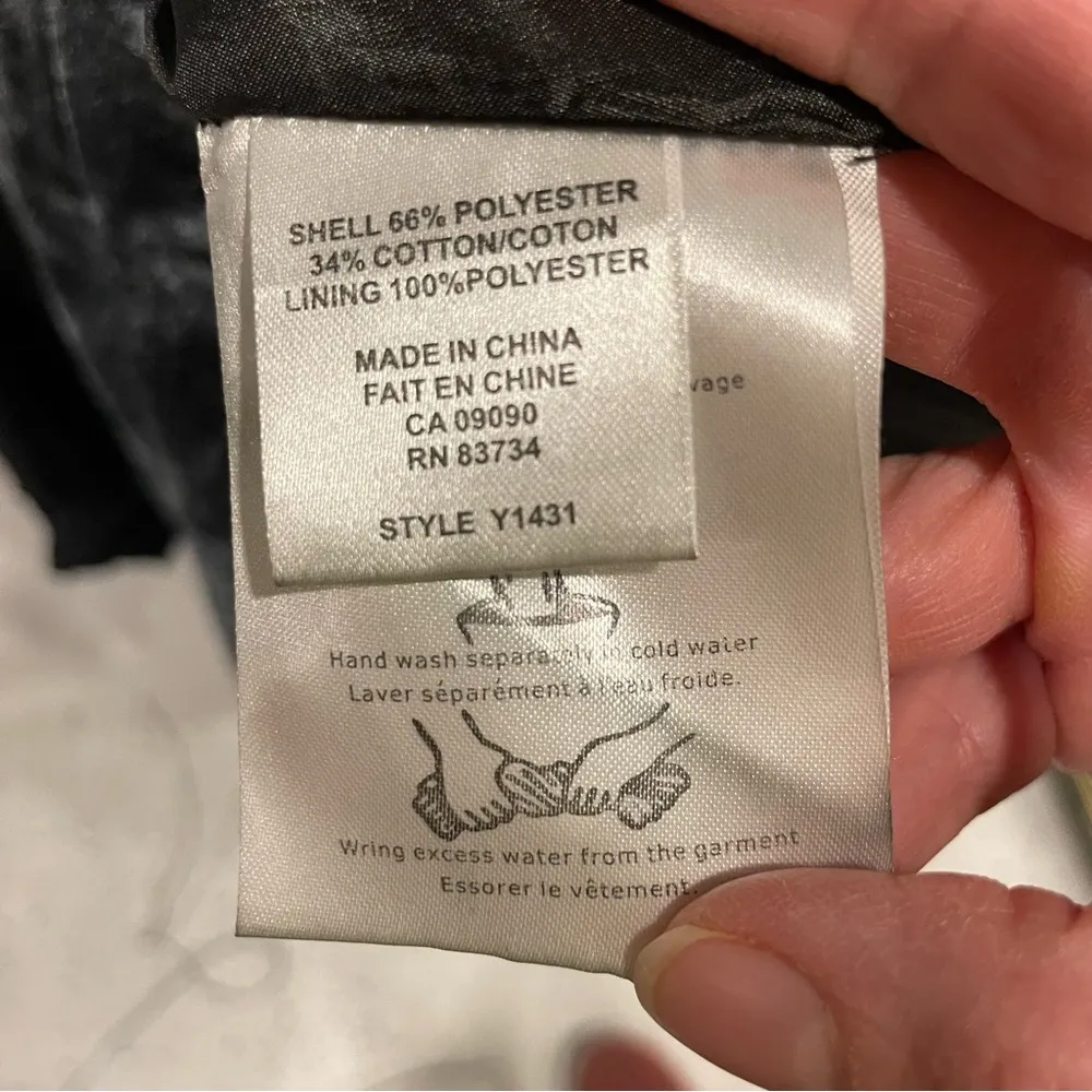 Vintage Stevie Nicks style charcoal corduroy velvet maxi boho fringe belt skirt Gray Size 6 - Image 13