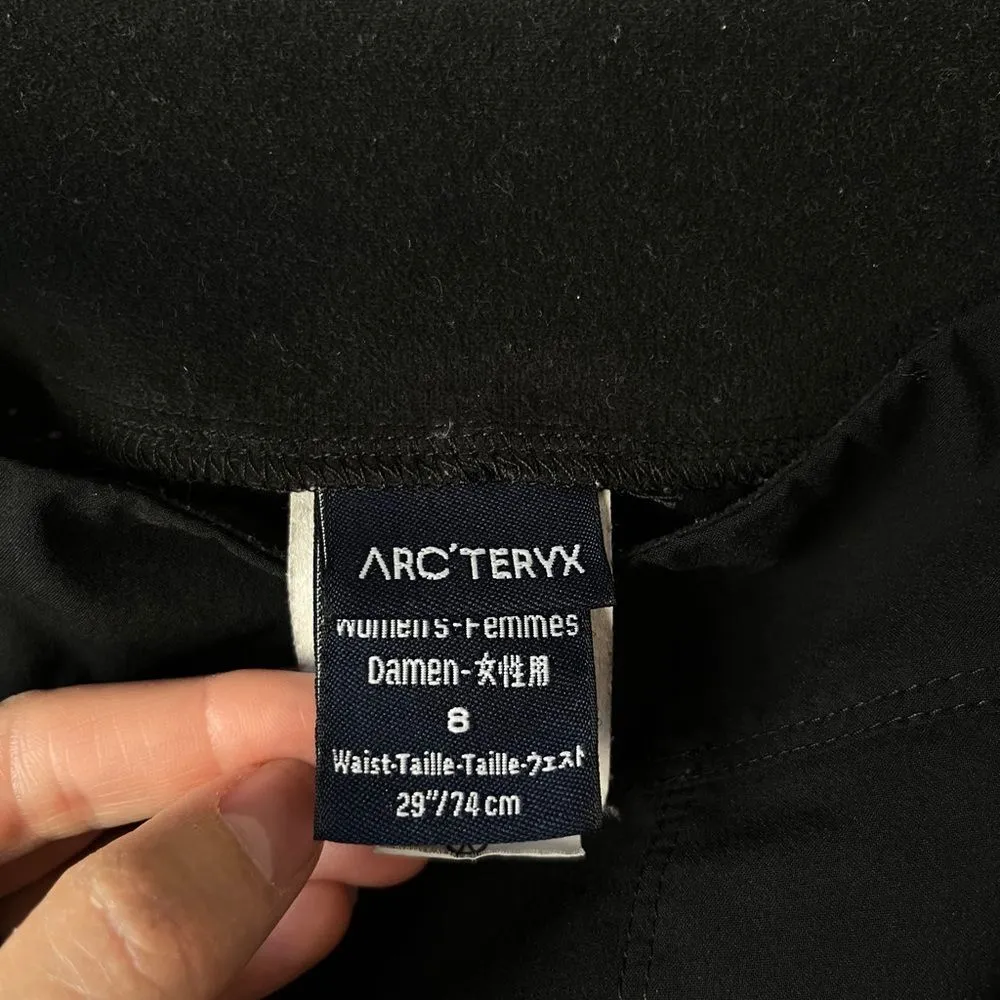 Arc’teryx Hiking Outdoor Wide Leg Mid Rise Pants Black Size Women's 8 - Image 8