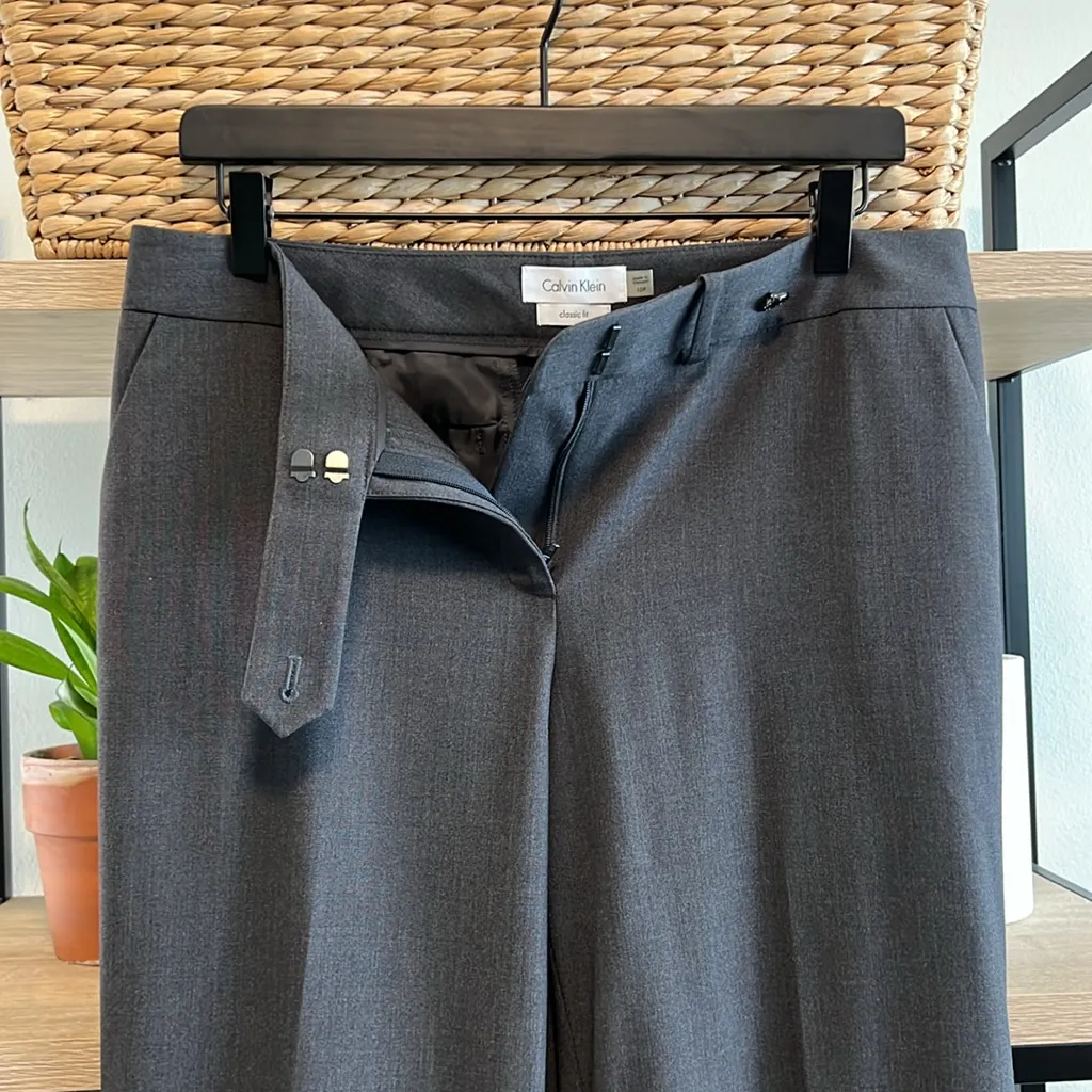 Calvin Klein Classic Fit Mid-Rise Dress Pant Trouser, 10P - Image 7