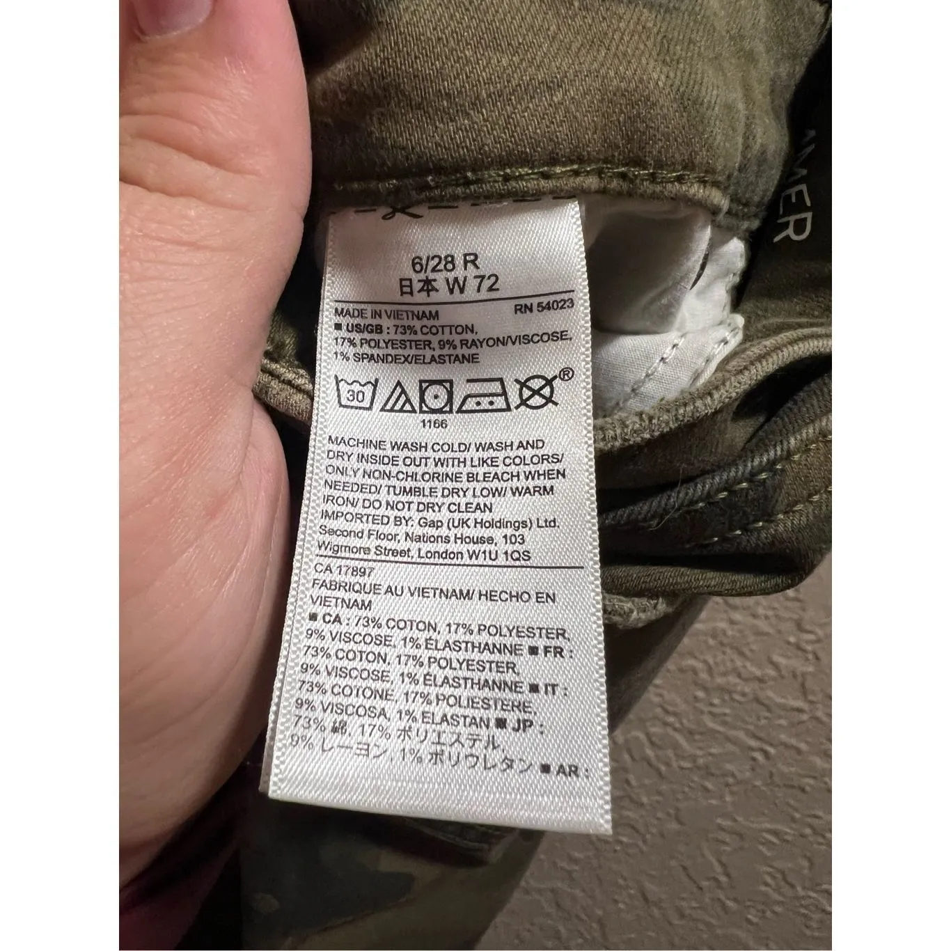 Gap Camo Legging Skimmer Jeans Woman’s Size 6 - Image 8