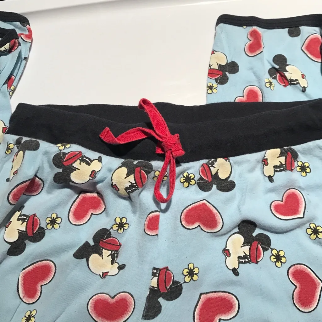 Disney Vintage Minnie Mouse Drawstring Pajama Bottoms - Image 7