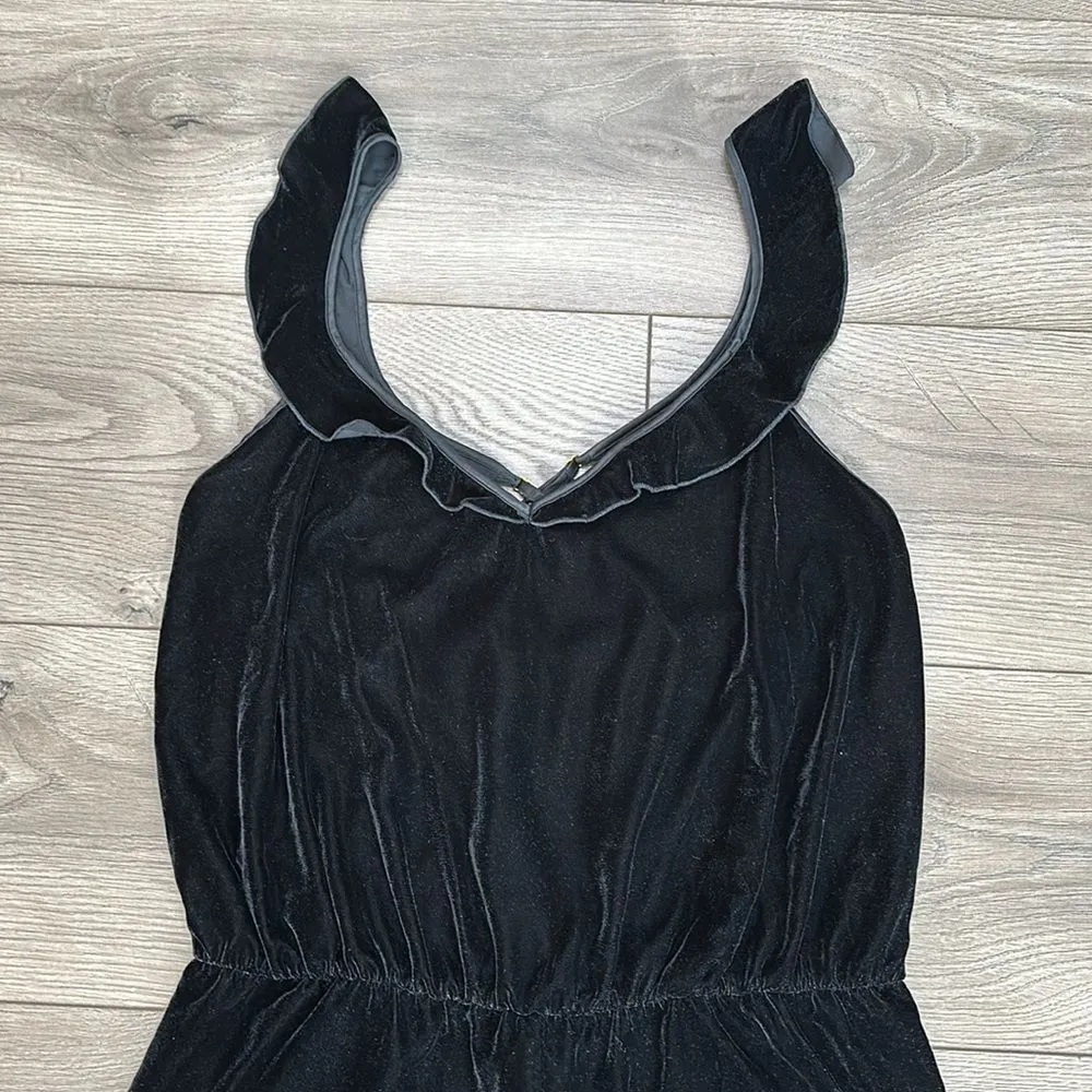 Victoria’s Secret Black‎ Velvet Romper Size Large - Image 2