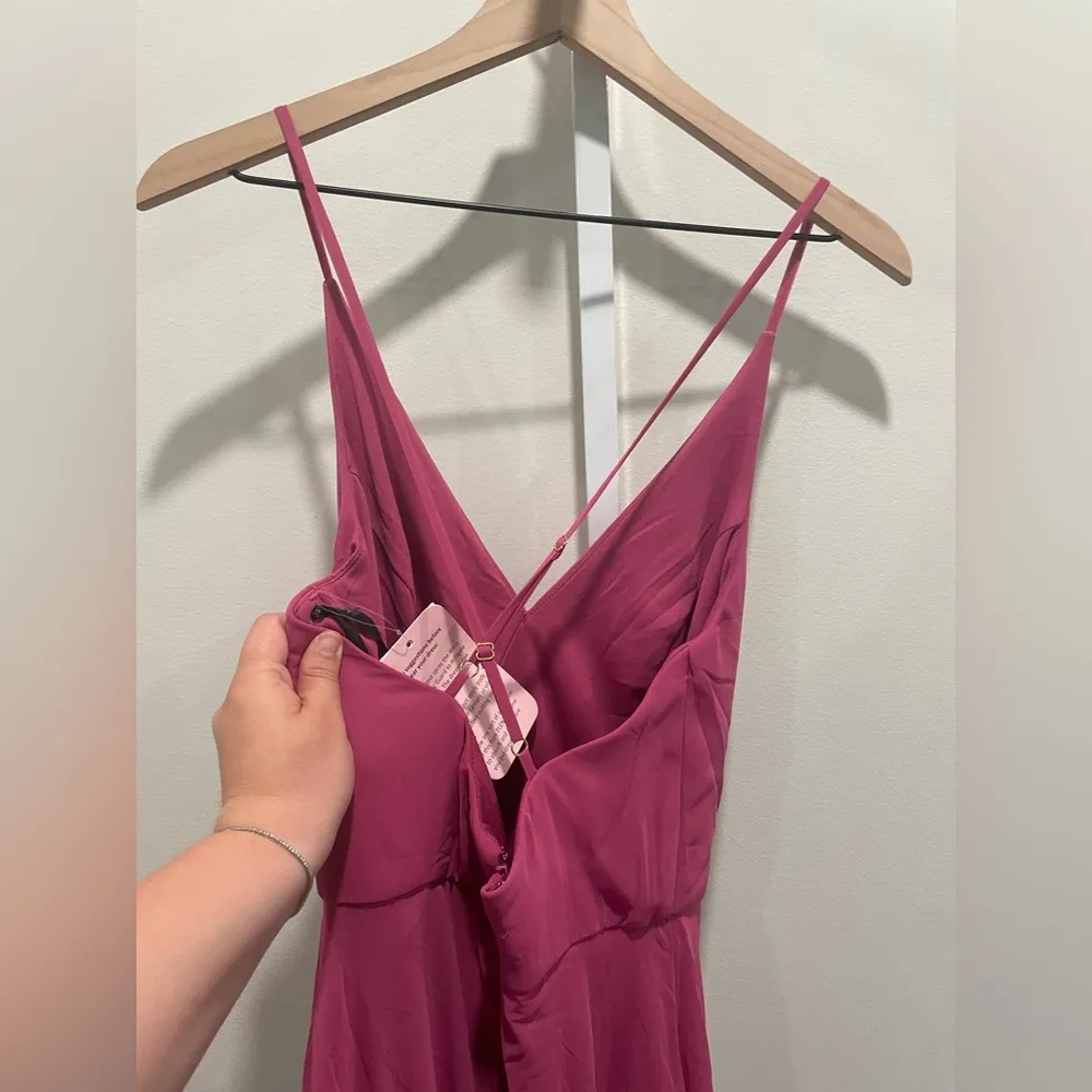 After Six Faux Wrap Criss Cross Back Maxi Dress Size 12‎ Pink - Image 8