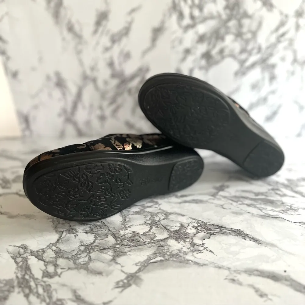 Algeria by DG Lite Lauryn Regal Clogs Suede Black Copper Wedge 8.5/EU 39 Preppy - Image 12