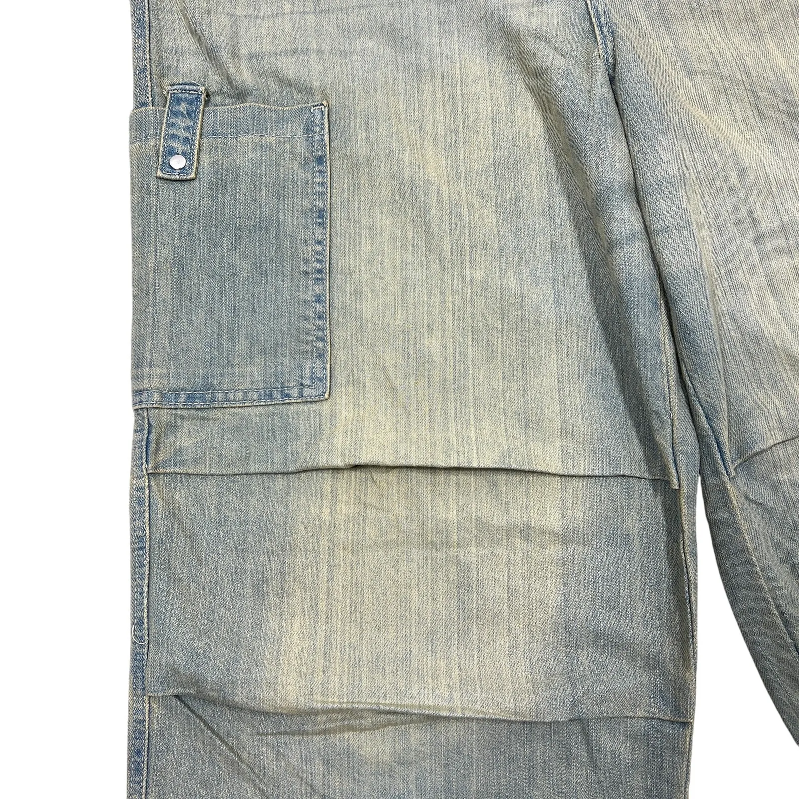 Divided H&M Wide-Leg Baggy Jeans Sz Medium Light Wash Denim Retro Parachute NEW! - Image 7