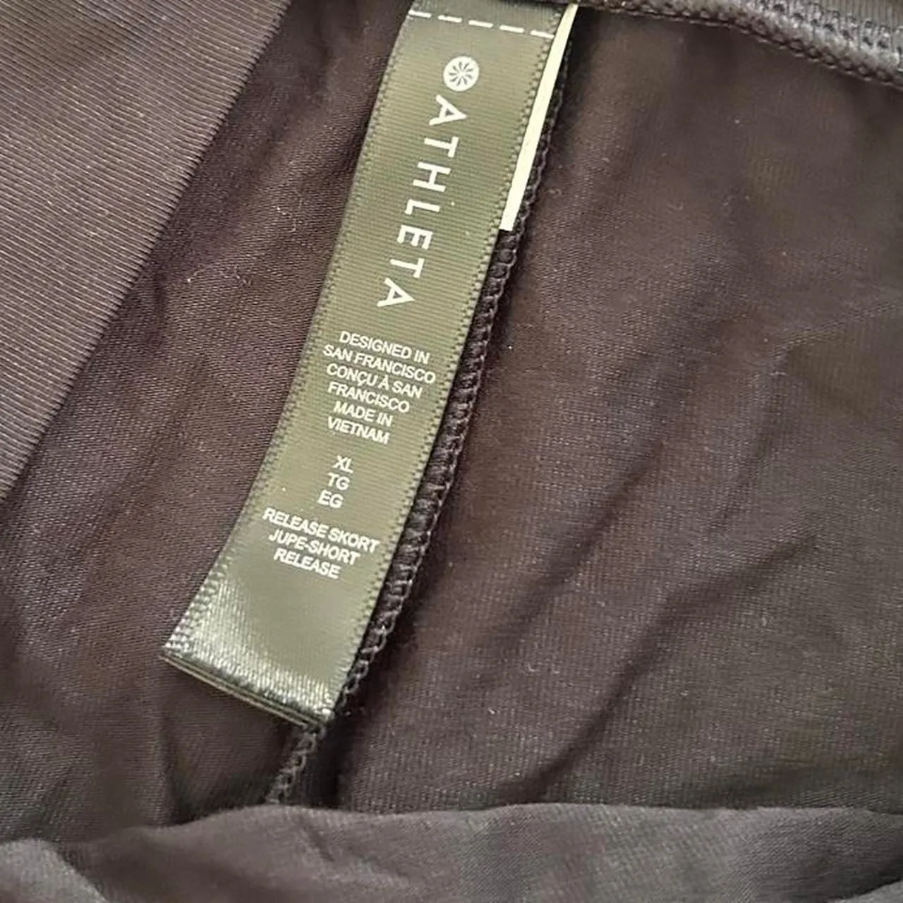 NEW Athleta Black wrap comfy lounge athletic wear skort shorts XL - Image 7