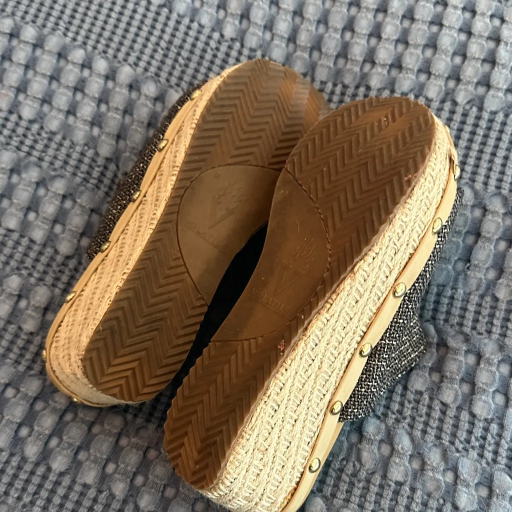 Volatile Black Textured Mules Size 7 - Image 3