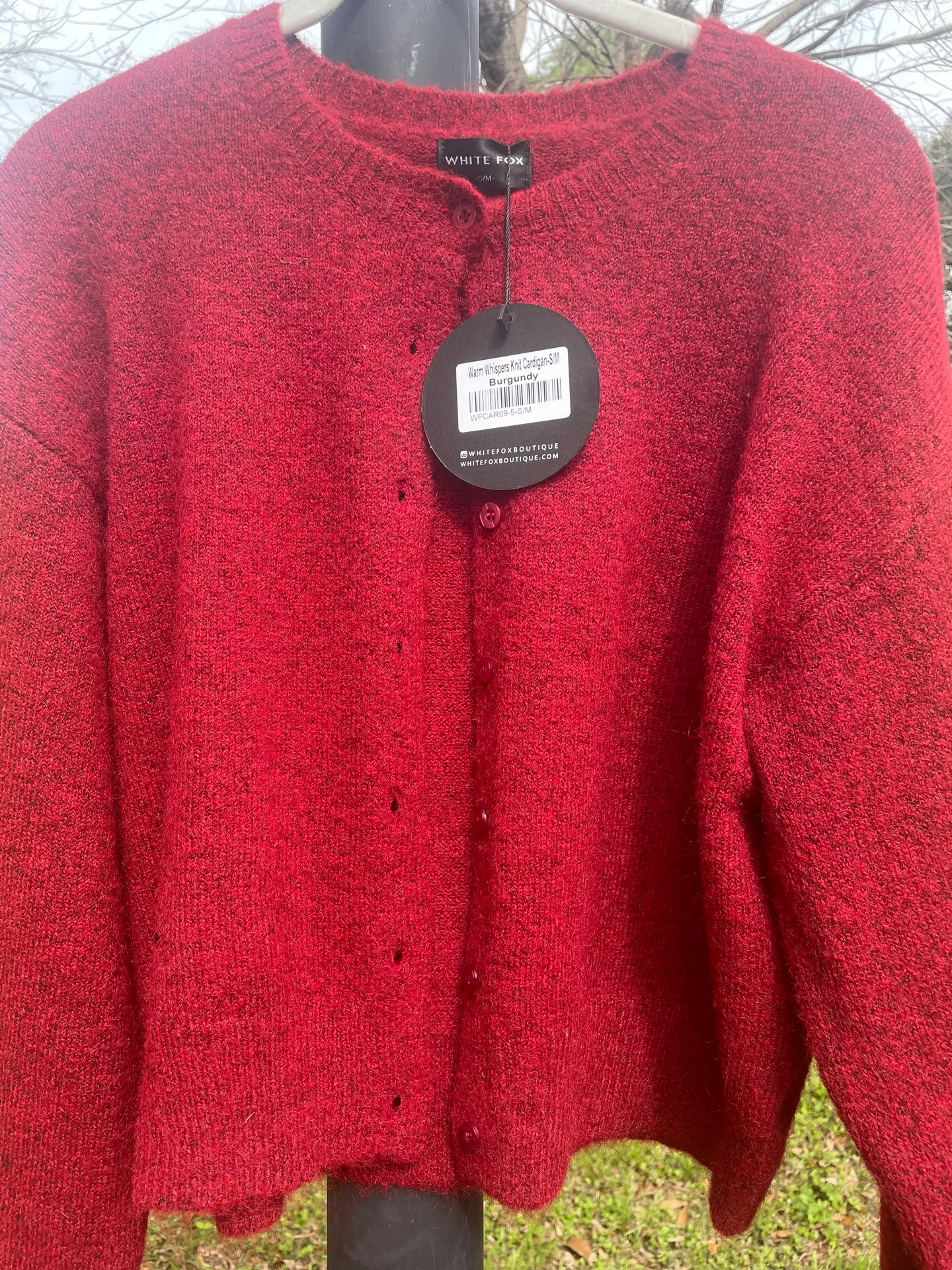 White Fox Boutique Cardigan Red - Image 4