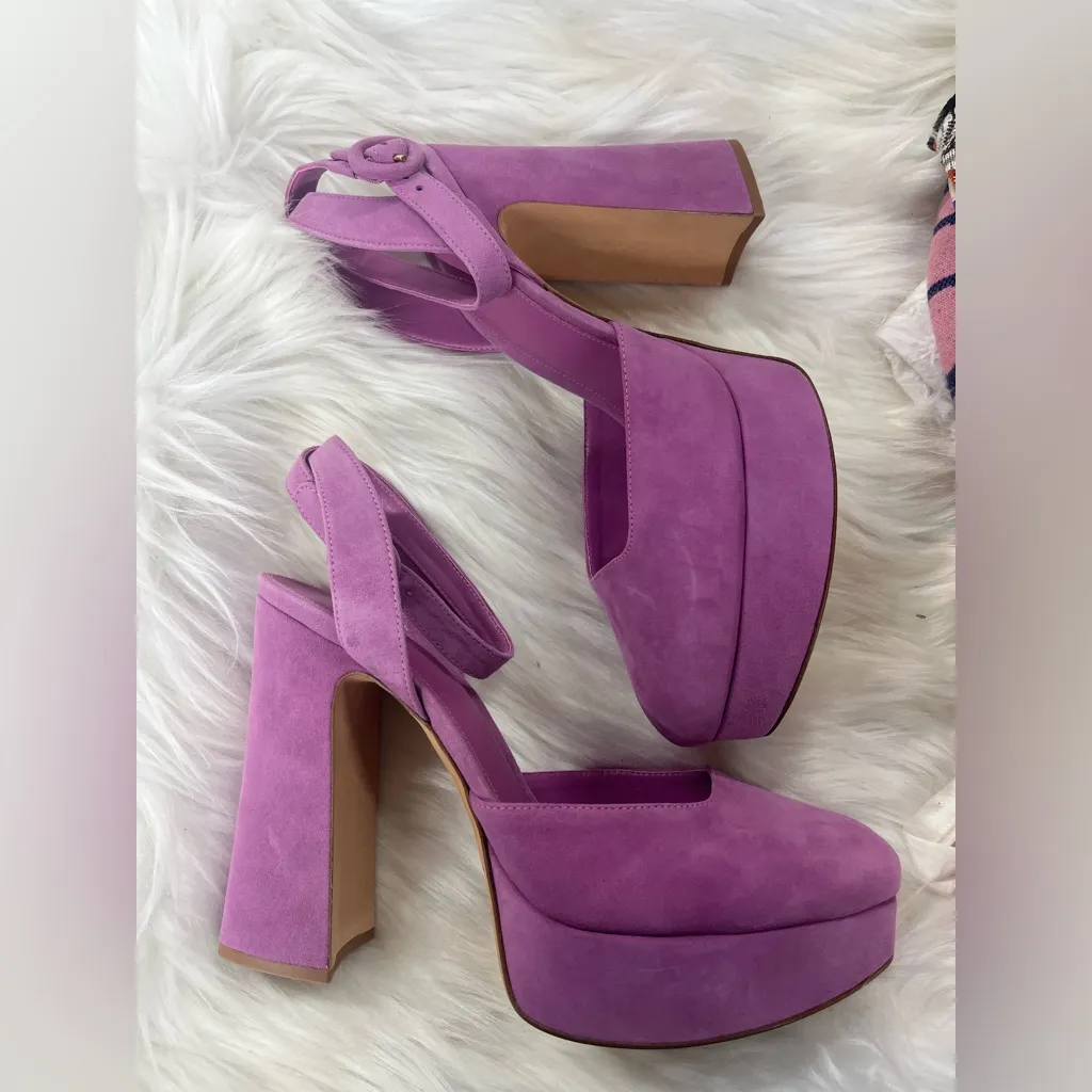 NEW ALEXANDRE BIRMAN Vita Suede Ankle-Strap Platform Pumps shoes heels size 9.5 - Image 8