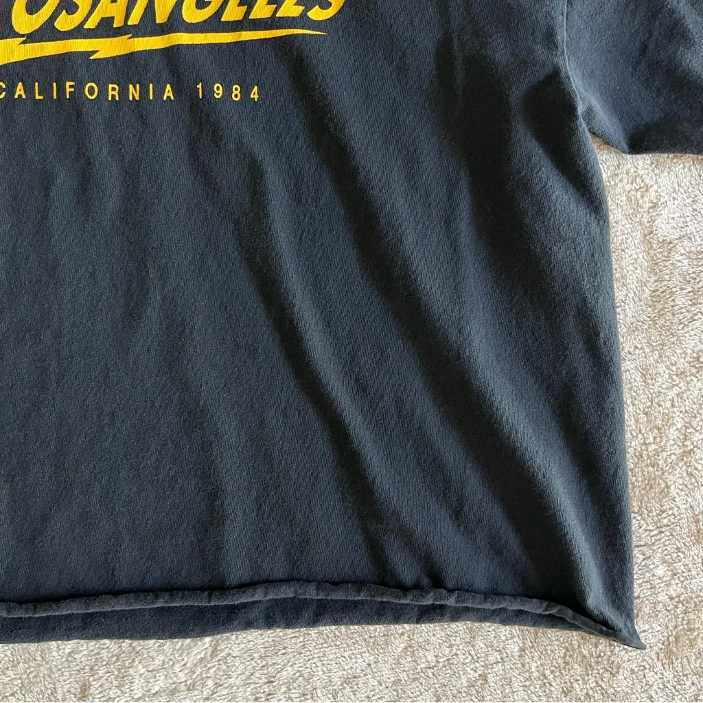 J. Galt Los Angeles Cropped Graphic Tee Black Size undefined - Image 3