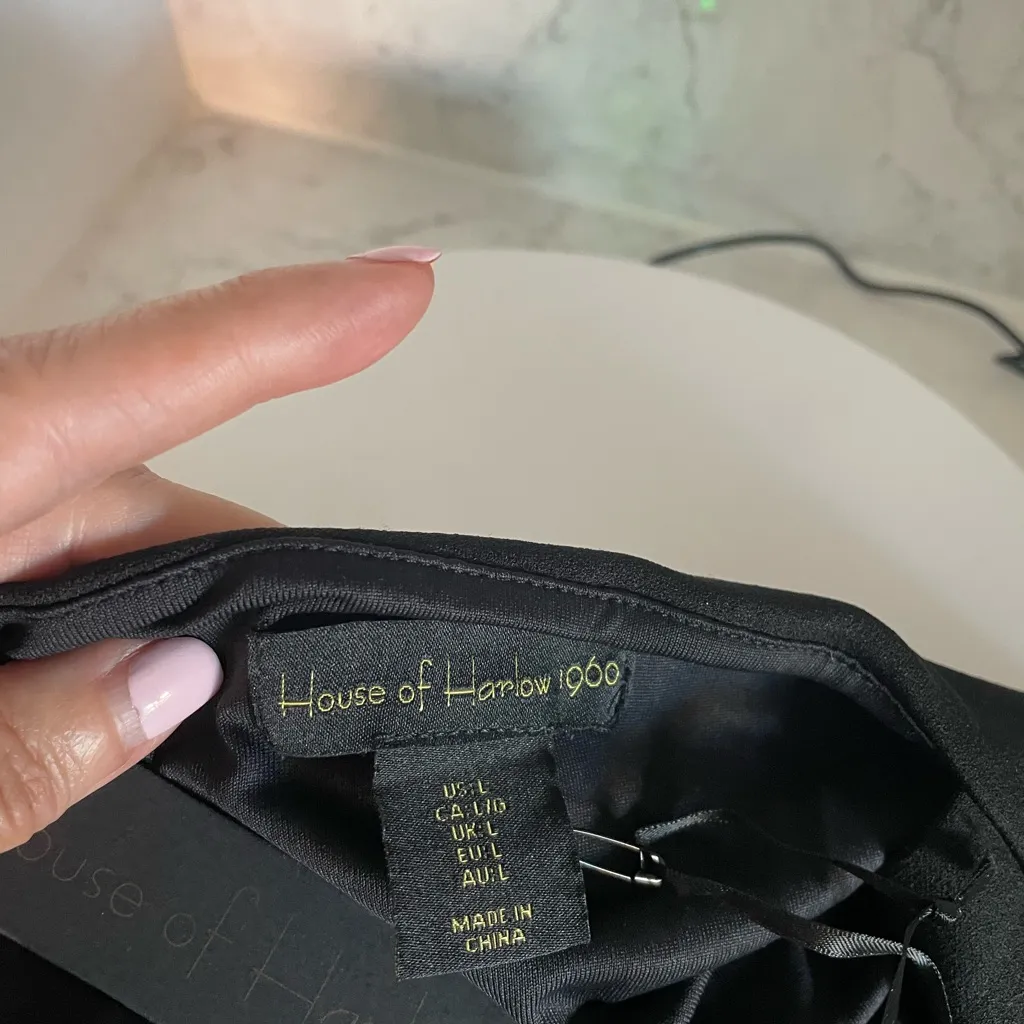 NWT House of Harlow 1960 Black Corset Bodysuit Size Large‎ - Image 3