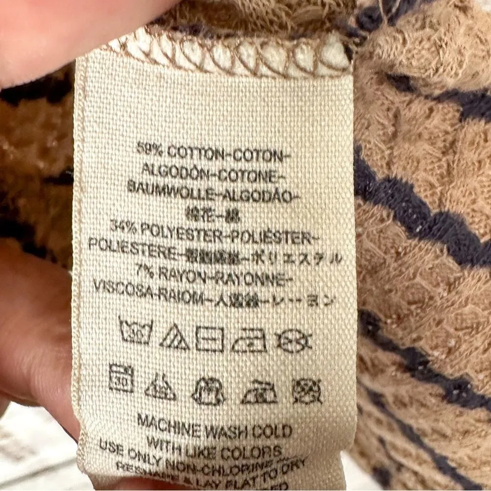 Free People We the Free Auntie Em Striped Thermal Peplum Top, GUC, Size Small - Image 7