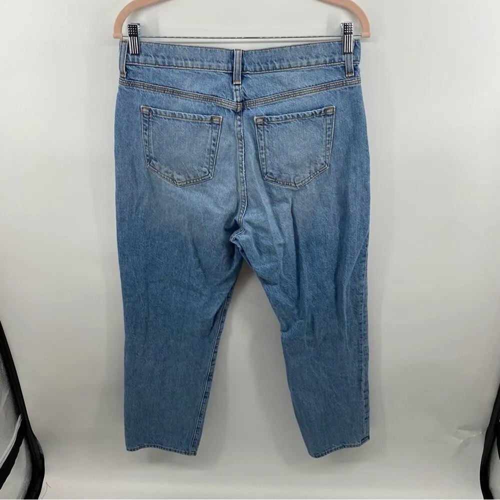 Vintage Straight Denim Jeans Light Wash High rise Y2K 90s Mom Jean Size 29 - Image 12