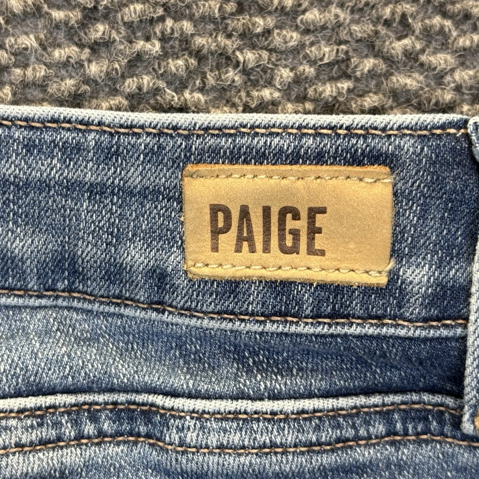 Paige Jeans Womens 27 Blue Hoxton Ankle Skinny Mid Rise Raw Hem Stretch Denim - Image 6