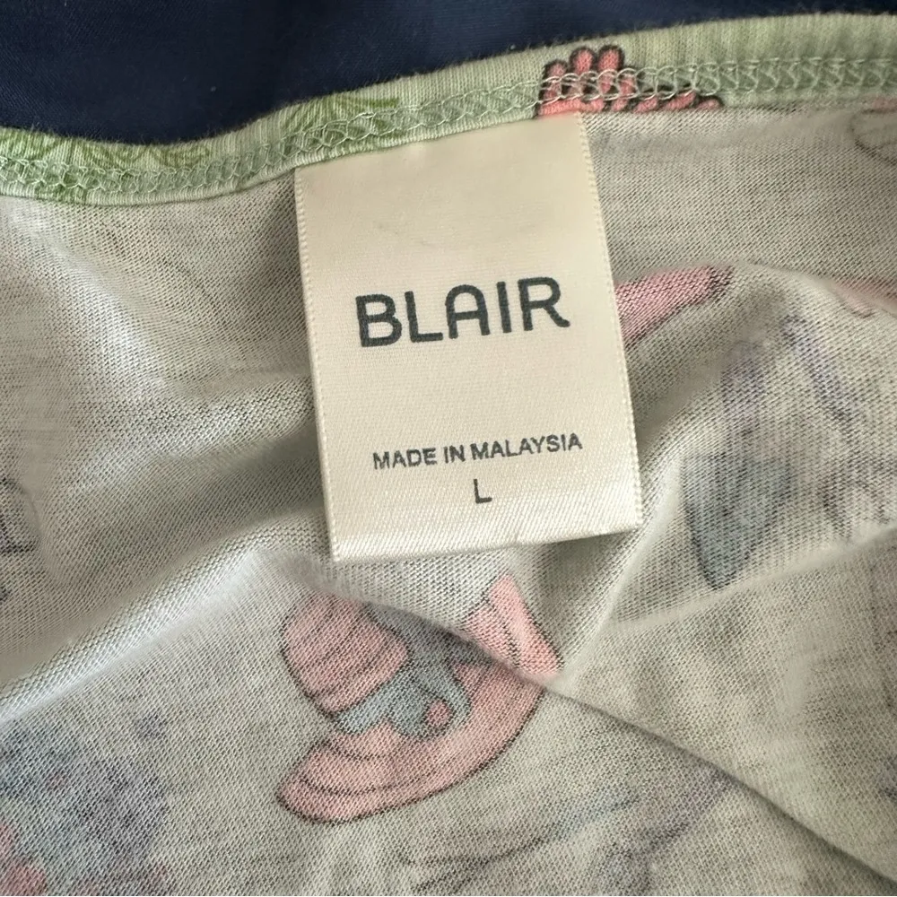 Blair Green Night Gown Chemise with Gardening Prints L - Image 4