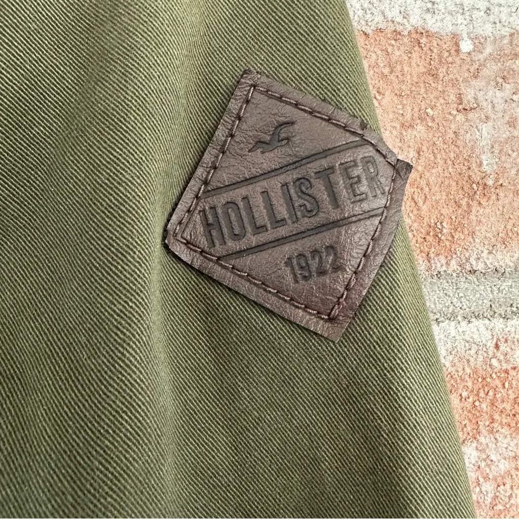 Hollister Military Cropped Utility Jacket Women’s Small Army Green Bella Swan - Image 5