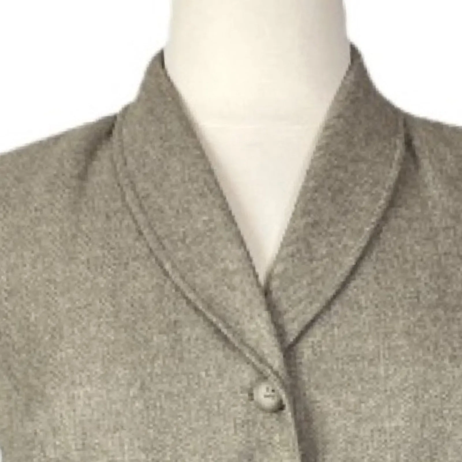 Le Suit Retro Pant Suit Set 3 Button Shawl Collar Blazer Tan Women’s Size 16 - Image 12